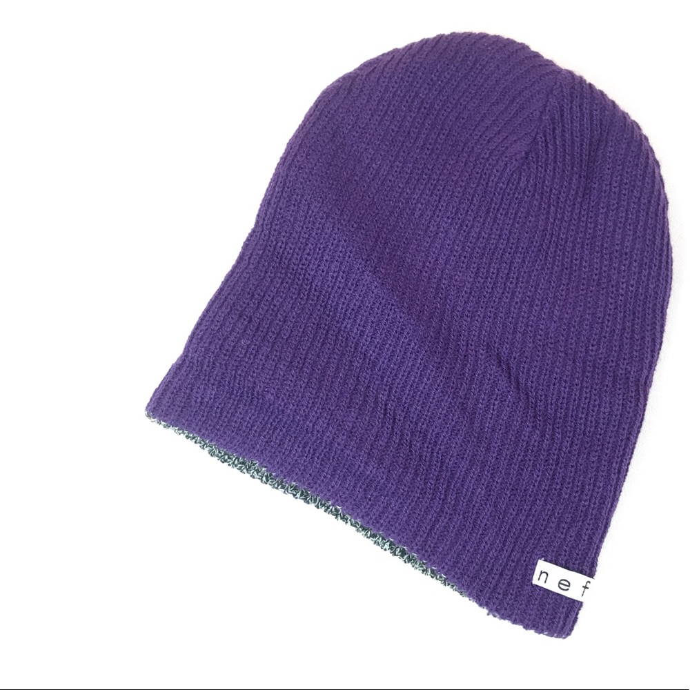 Neff beanie purple knit
